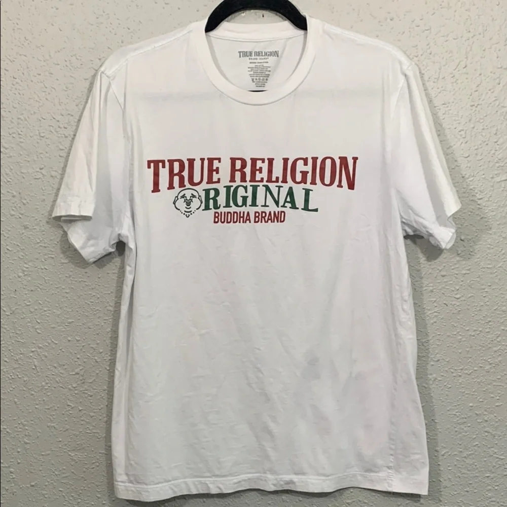 True Religion Original Buddha Brand 100% Cotton Screen Print Tee size M